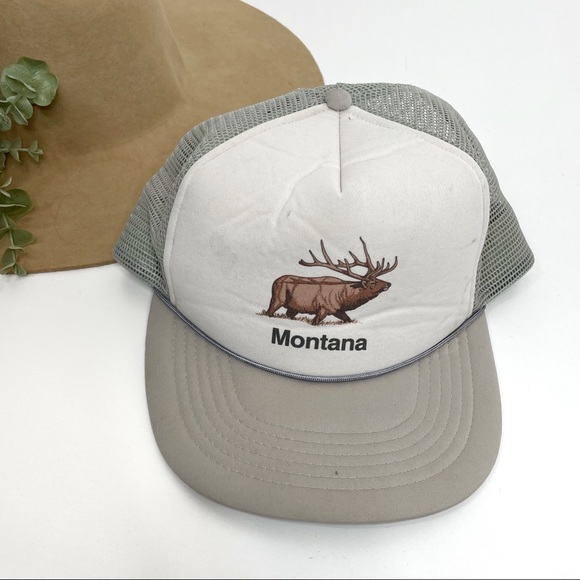 Vintage Accessories - VINTAGE •civic caps Montana trucker hat